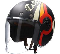 SMK RETRO JET SPEED TT Jethelm matt rot-schwarz XS