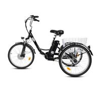 Snokco M300 Elektrisches Dreirad für Erwachsene, 24 x 2,125 Reifen, 36 V 15 Ah abnehmbarer Akku, Drei-Geschwindigkeitssystem und sieben Gänge, Elektrofahrrad, Camping Dreirad