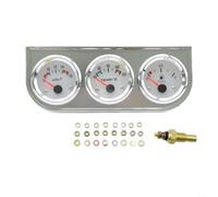 Snowchecking 52 mm 3-in-1 Kfz-Dreifach-Messgerät-Kit für Öldruck, Wassertemperatur, Spannung, 12 V Armaturenbrett-Monitor (A)