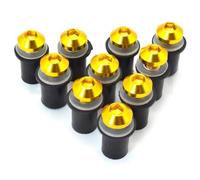 SNWDBH Bolzenmuttern Motorrad-Windschutzscheiben-Verkleidungsschrauben, Schraube Für Y&amaha YZF R1 R6 FZS 1000, Muttern-Befestigungsbolzen, Ferrulen-Befestigungssatz Befestigungselemente(Gold)