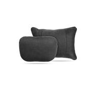 SNXLW Auto Nackenkissen für Mercedes Benz EQ EQS V297 EQS 350/EQS 450/EQS 580/EQS 53 Sedan Auto Lendenkissen Auto Kopfstütze Kissen Nackenstütze Lendenwirbelstütze Sitz Zubehör,Black-Set