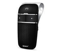 SOAIY S32 Auto Kfz Bluetooth V5.0 Freisprecheinrichtung Freisprechanlage Car-Kit für Sonnenblende Automatische Abschaltung und Aktivierung möglich Musik GPS Unterstützung mit Deutscher Sprachausgabe
