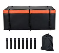 SOARS Heckbox für Anhängerkupplung, 550L Auto Hintere Gepäcktasche aus PVC mit verstärkten Riemen & Aufbewahrungstasche, wasserfest & faltbar Transportbox mit für alle Fahrzeug