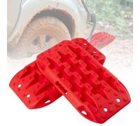 SOARS Sandbleche 2 Stück, Anfahrhilfe für Schlamm, Sand & Schnee, Recovery Board Offroad 10T Last, Reifenleiter für Geländewagen Wohnmobil PKW LKW (Rot, 58 x 31 x 6 cm)