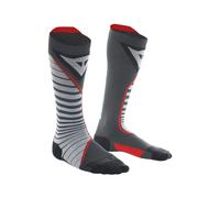 Dainese Thermo Long Socks, Motorrad Thermo Socken Lang Winter, für Damen und Herren, Schwarz/Rot, EU 45-47