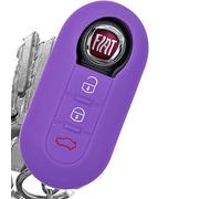 Soft Case Auto Schlüssel Silikon Schutz Hülle Lila kompatibel mit FIAT Ducato 500 Punto Peugeot Boxer Citroen Jumper Qubo Doblo Bravo 500C 500L Opel Combo D