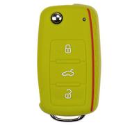 Soft Case Schutz Hülle Auto Schlüssel im Wabe Design Apfelgrün für VW SEAT Skoda Golf 6 Octavia UP Leon ab 11/2009