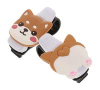 SOIMISS 2 Stück Brillenhalter für Auto Sonnenblende Sonnenbrillenhalter aus Gummi Orange Cartoon Clip für Brillen und Karten im Auto Innenraum