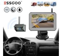 Solar 1× Rückfahrkamera Einparkhilfe Funk Kabellos Mit 5 Zoll Monitor LKW RV Bus