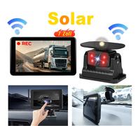 Solar 1x Rückfahrkamera Einparkhilfe Funk Kabellos Mit 7 Zoll Monitor LKW RV BUS