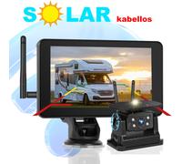 Solar 1x Rückfahrkamera Einparkhilfe Funk Kabellos Mit 7 Zoll Monitor LKW RV Bus