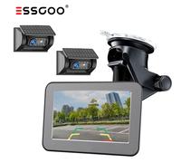 Solar Einparkhilfe 2x Kabellos Rückfahrkamera Mit 5 Zoll Farb 1080P Monitor LKW