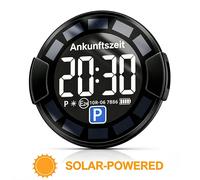 Solar Elektronische Parkscheibe Digitale Parkuhr mit Halterung selbstklebend