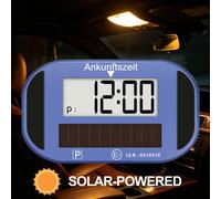 Solar Elektronische Parkscheibe mit Zulassung KBA Auto Parkuhr mit Nachtmodus