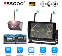 Solar HD Rückfahrkamera Kabellos Einparkhilfe Mit 7" 1080P Farb Monitor KFZ LKW