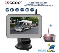 Solar Kabellos Rückfahrkamera & 5" HD 1080P Monitor Einparkhilfe Set Für LKW KFZ