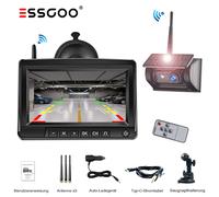 Solar Rückfahrkamera Einparkhilfe Kabellos 1080P Mit 7 Zoll Farb Monitor LKW Bus