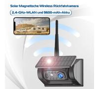 Solar Rückfahrkamera Kabellos 1080P Autokamera IR NachtsichtFür iPhone Android