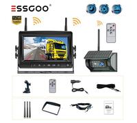 Solar Rückfahrkamera Kabellos Einparkhilfe 1080P Mit 7 Zoll Farb Monitor LKW KFZ