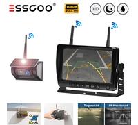 Solar Rückfahrkamera Kabellos Einparkhilfe Mit 1080P 7" IPS Farb Monitor LKW KFZ