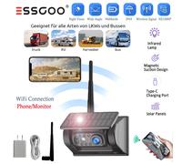 Solar Rückfahrkamera Kabellos Funk 1080P HD Wasserfest WIFI Für Phone LKW Bus RV