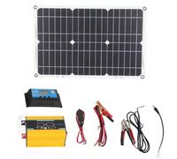 Solar-Wechselrichter-System-Kit 300W Modifizierter Sinus-Wechselrichter 18W 18V Solarmodul 30A 12V 24V Solarladeregler-Kit (12 V bis 220 V)