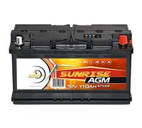 Solarbatterie AGM 12V 110Ah SUNRISE Versorgungsbatterie Wohnmobil Batterie 100Ah