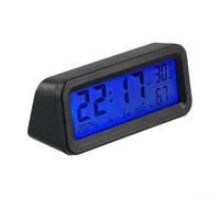 Solarbetriebene Auto-Uhr mit Temperatur-Feuchtigkeitsmesser, Auto-Hintergrundbeleuchtung, Armaturenbrett-Thermometer, USB-wiederaufladbares Display für die meisten Fahrzeuge
