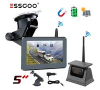 Solarbetriebene magnetische Wireless Rückfahrkamera für RV LKW Bus 5 HD Monitor
