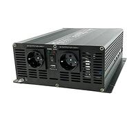 SOLARTRONICS Spannungswandler NM2000 12V 2000 Watt SCHWARZ - 4000 Watt Spitzenleistung - Wechselrichter 12v auf 230v - Blei- oder AGM-Batterie kompatibel - mit Schuko- & USB Anschluss