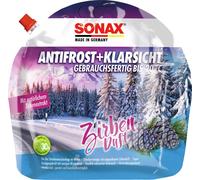 SONAX AntiFrost+KlarSicht Zirbe Gebrauchsfertig bis -20°C (3 Liter) schneller, schlierenfreier & effektiver Scheibenreiniger für den Winter | Art-Nr. 01314410