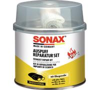 SONAX AuspuffReparaturSet (200 g) verschließt größere Risse, Löcher & undichte Stellen dauerhaft, schnell & absolut gasdicht | Art-Nr. 05531410