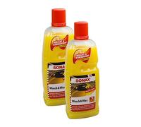 SONAX 2X 03133410 Wasch & Wax Lackpflege Konservierung 1L