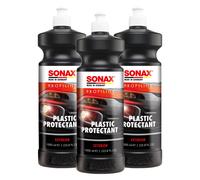 SONAX 3x 1 Liter PROFILINE Plastic Protectant Exterior Kunstoffpolitur Pflege