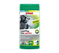 SONAX CockpitPflegeTücher Box - Green Lemon Matteffect für saubere Kunststoffoberflächen