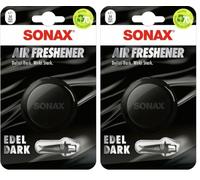 SONAX AirFreshener Edeldark (1 Stück) Lufterfrischer mit frischem Duft und langanhaltendem Dufterlebnis für den Fahrzeuginnenraum | Art-Nr. 03610410 (Packung mit 2)
