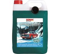 SONAX AntiFrost+KlarSicht gebrauchsfertig bis -18 °C Green Forest (5 Liter) Scheibenfrostschutz für die Scheibenwaschanlage mit Kiefernduft | Art-Nr. 01385000