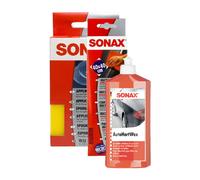 SONAX APPLIKATIONSSCHWAMM + MICROFASERTUCH AUßEN + AUTOHARTWAX WACHS POLITUR
