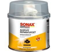 SONAX AuspuffReparaturSet (200 g) verschließt größere Risse, Löcher & undichte Stellen dauerhaft, schnell & absolut gasdicht | Art-Nr. 05531410