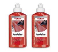SONAX Autopolitur 2 Stück Metalliclacke Buntlacke 250ml Schutz Auto Lack Politur