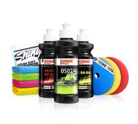 Sonax Autopolitur Set ExCut 05-05 Ex 04-06 OS 02-06 250ml Polierpads 150mm 10tlg