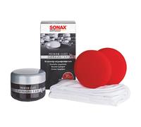 SONAX Carnaubawachs Lackversiegelung Hartwachs Wachs + Applikator + Tuch Set