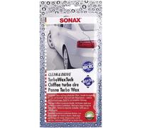SONAX Clean & Drive Turbo Wax Microfaser Wachstuch Pflege + Hochglanz