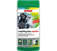 SONAX CockpitPflegeTücher Box - Green Lemon Matteffect für saubere Kunststoffoberflächen