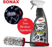 Sonax Felgenreiniger Felgenbeast Säurefrei 1L mit Sonax Microfaser Felgenbürste