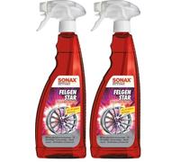 SONAX FelgenStar (750 ml) säurefreier Felgenreiniger zur effektiven Reinigung von Stahlfelgen & lackierten Aluminiumfelgen, Art-Nr. 02274000 (Packung mit 2)