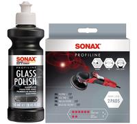 Sonax Glaspolitur PROFILINE GlassPolish 250ml + 1x Filzpad Polierpad 127mm
