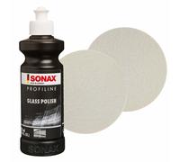 Sonax Glass Polish Set mit 2 x Filzpad und 250 ml Sonax Glaspolish