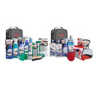 SONAX Innenraum+Scheibe-Set mit Tasche (11-teilig) & XTREME Autopflege Set inkl. Tasche (8-teilig); Autoreinigungs- & Pflegeset für den Fahrzeug-Außenbereich (Lack & Felgen), Art-Nr. 07615410