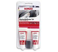 SONAX Kratzer Entferner Set Lack Politur für lokale Kratzer aus Klarlack